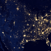 United States View From Space at night