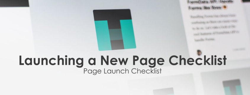 Launching a New Web Page Checklist | Page Launch Checklist